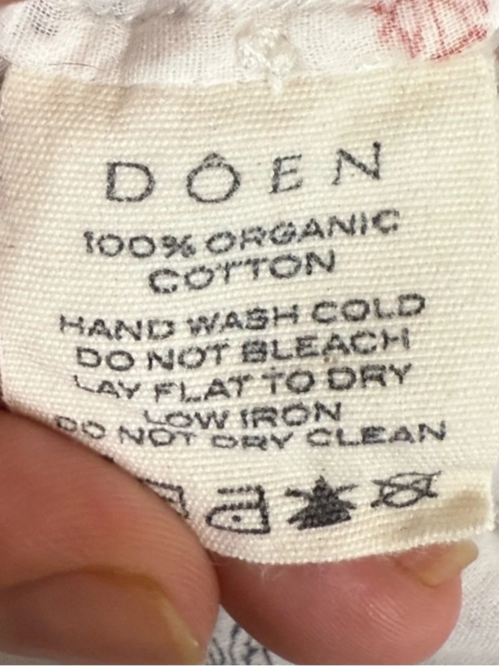 Doen Cream Floral Button-Front Peasant Blouse - Picture 4 of 5